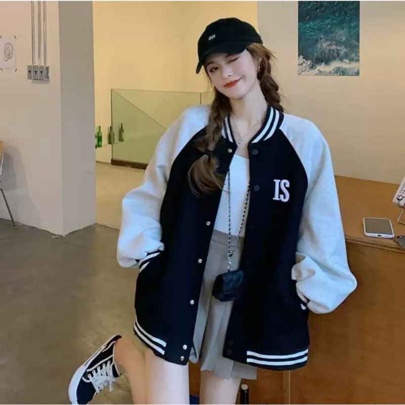 Áo Khoác Bóng Chày Nữ OVERSIZE SIZE L.XL.XXL | Áo Khoác Bóng Chày OVERSIZE | Áo Khoác BOMBER Thời Trang Cho Nữ | Áo Khoác Nữ