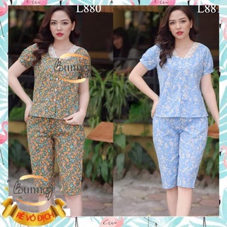 Đồ bộ nữ mặc nhà, đồ bộ mặc nhà nữ, quần áo mặc nhà mẫu lửng mát xinh