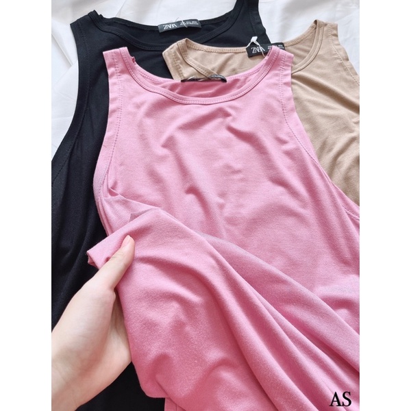 Đầm suông sát nách 3 màu chất thun lạnh