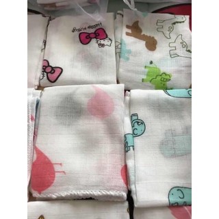 10 Khăn sữa nhật túi in hình (100% sợi tre)