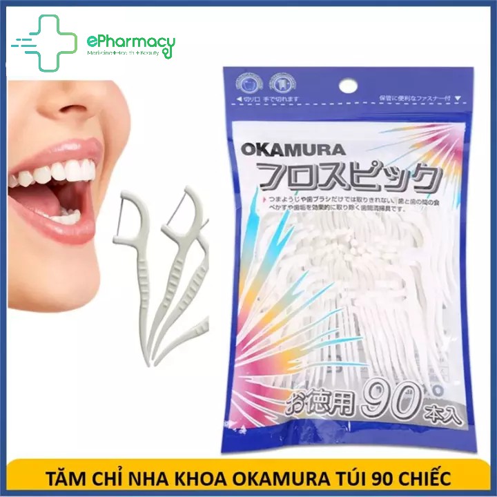 Tăm chỉ nha khoa Okamura, Tăm chỉ kẽ răng Okamura Japan - Gói 50-90 cây