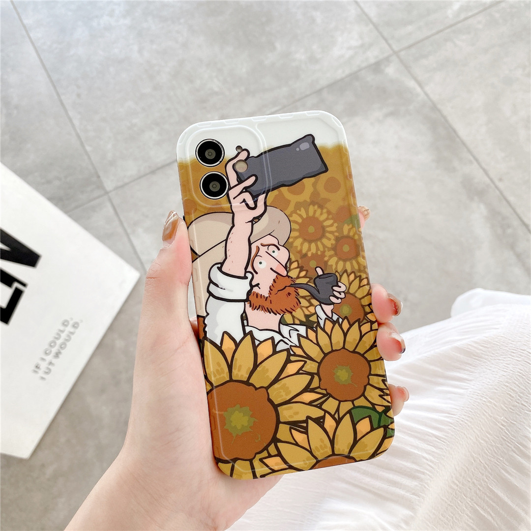 Ốp Lưng Nhựa Mềm In Hình Tranh Sơn Dầu Độc Đáo Cho Iphone12 Mini 11 Pro Max 7 / 8plus Se2020 X / Xs Xr Xsmax | BigBuy360 - bigbuy360.vn