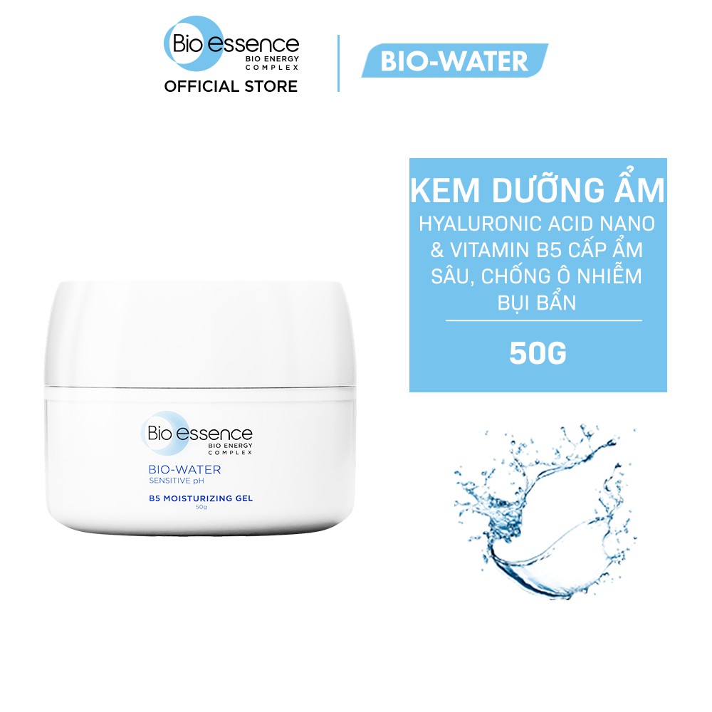 Hộp Quà Dưỡng Chất Phục Hồi Và Cấp ẩm cho da Bio-essence Bio-water B5 Cream 50gr tặng Serum 5ml