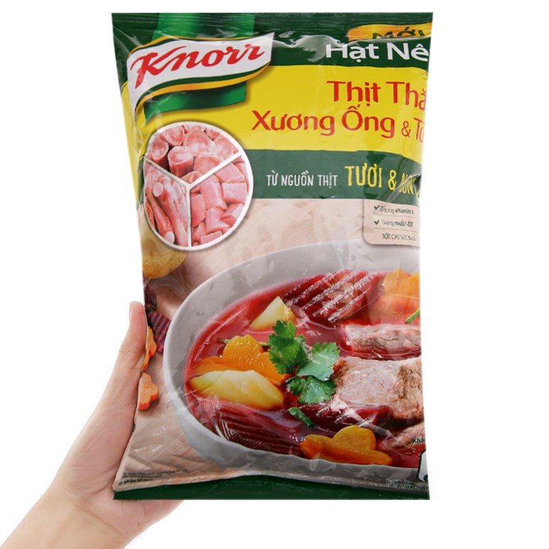 Hạt nêm thịt thăn, xương ống, tủy Knorr gói 900g