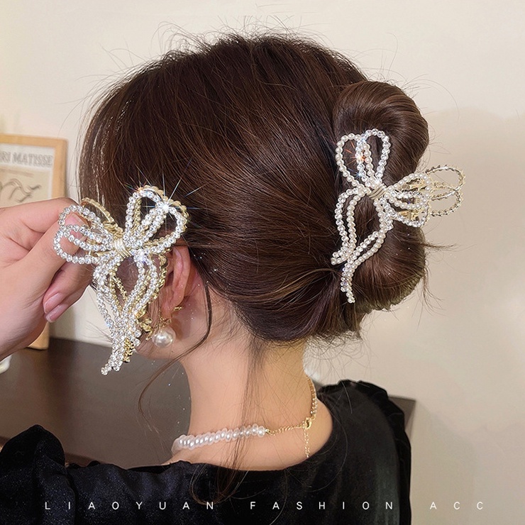 Kẹp Tóc Đính Đá Và Ngọc Trai Thời Trang Hàn Quốc Chất Lượng Cao