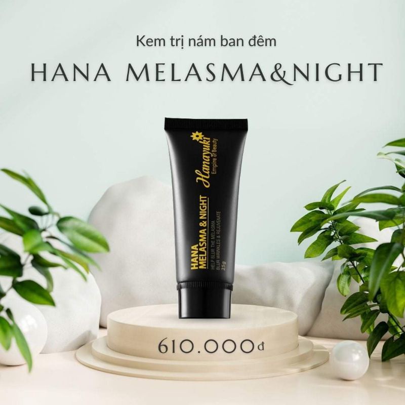 (chính hãng-date 2025) Kem nám đêm Hanayuki giảmnám và tàn nhang - Hana melasma & night