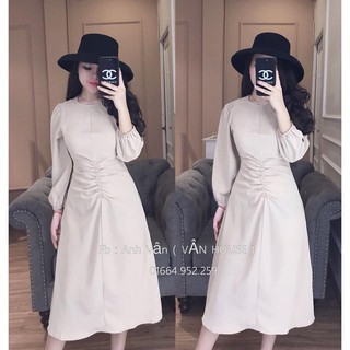 VÁY NHÚM TAY BỒNG CỰC XINH