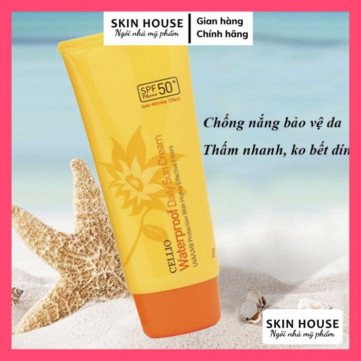 Kem chống nắng CELLIO SPF 50 PA++ Chống tia UV, Dưỡng Trắng Hiệu Quả