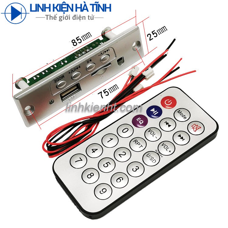 Mạch giải mã MP3 3,7-5V stereo lossless với bộ khuếch đại 3W hỗ trợ đầu đọc thẻ U disk TF WAV MP3