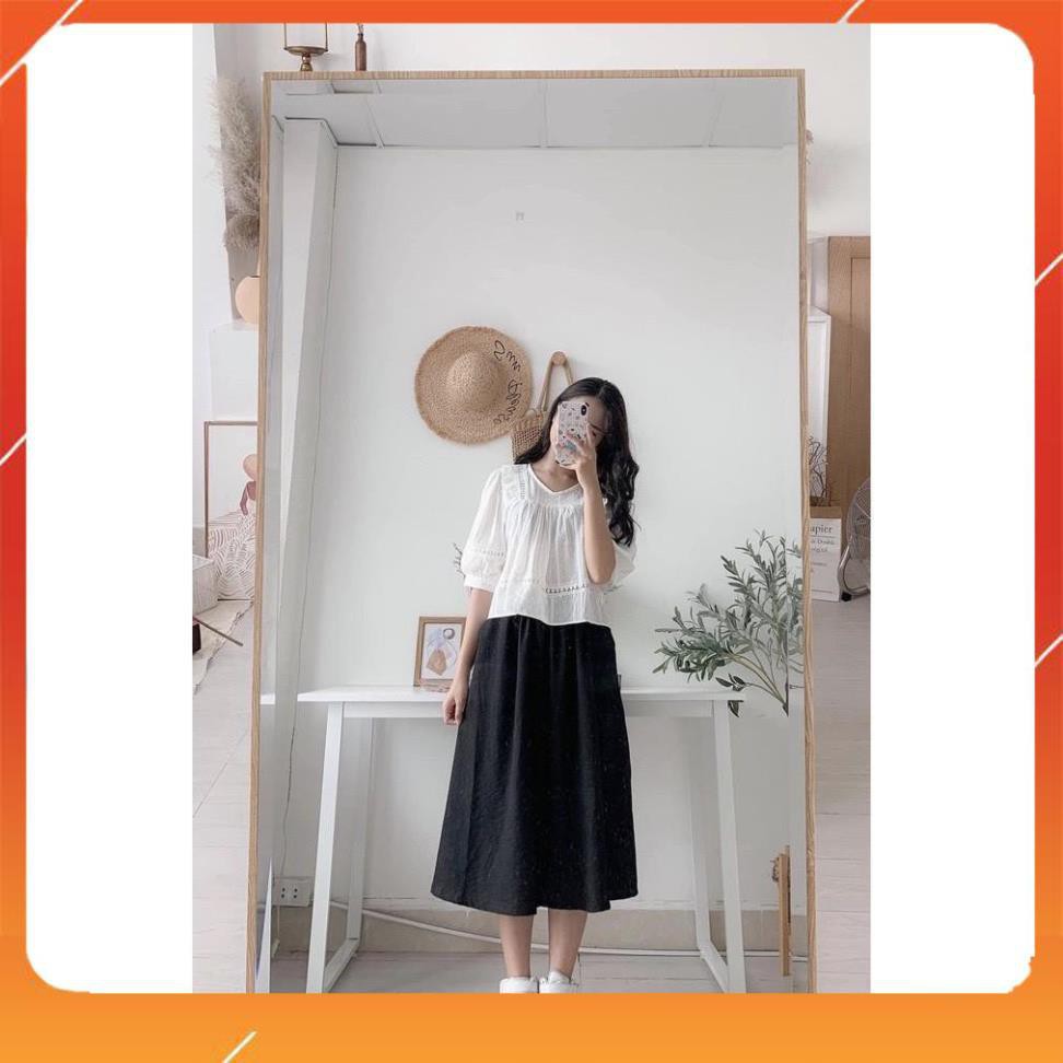 Chân váy đũi dài style Hàn Quốc Chân váy dài vintage Quảng Châu Đầm nữ CV04 👗FREESHIP👗 Hàng mới về