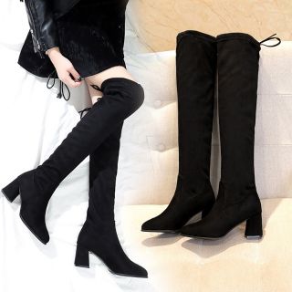 Bốt đùi da lộn 7cm và 3cm
