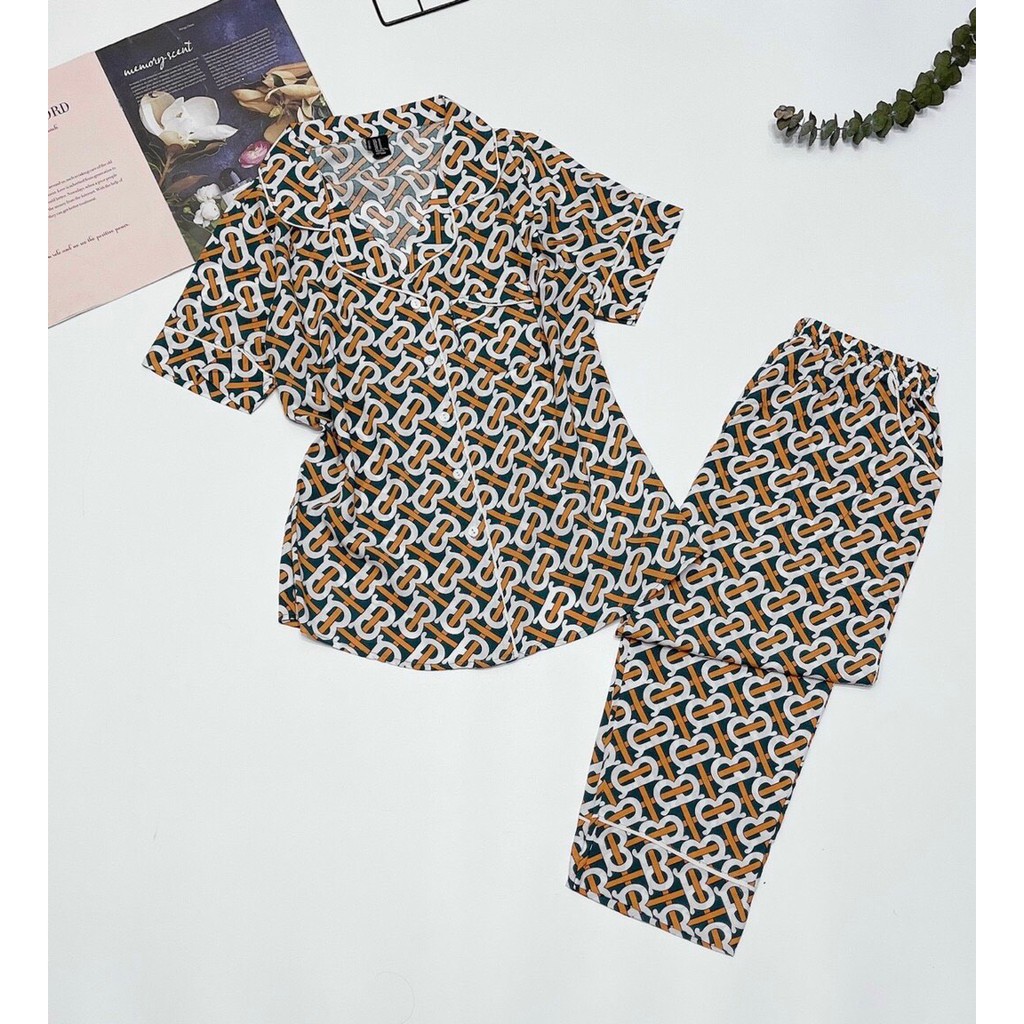 Bộ Pijama dài chất tole lanh