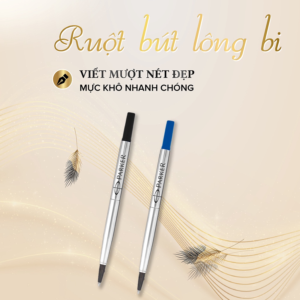 Ruột Bút Lông Bi, Ngòi Bút Ký PARKER Cao Cấp - Ngòi 1.0mm, Màu Mực Xanh/Đen Tùy Chọn