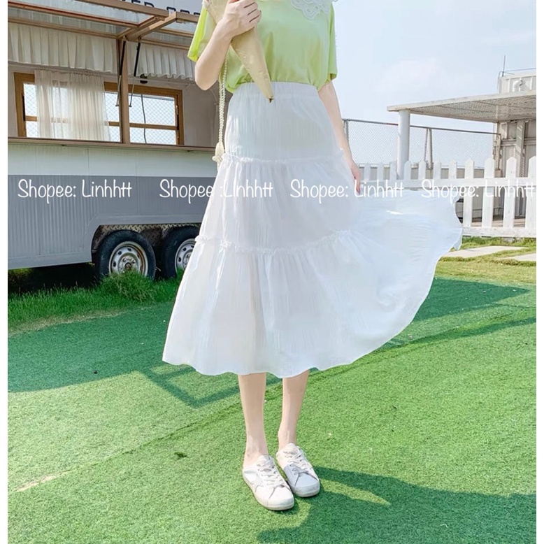 Chân váy tầng Midi Ulzzang 80cm