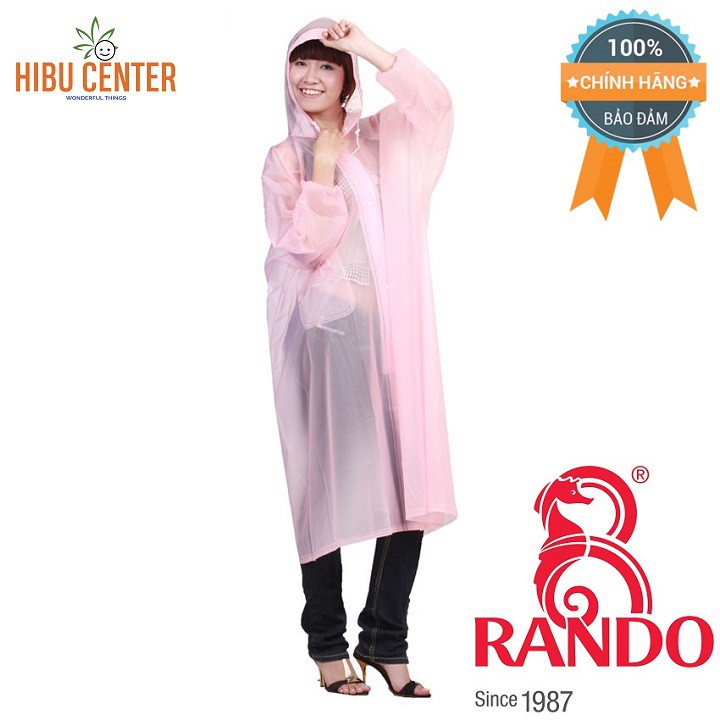 Áo Mưa RANDO Poncho Dây Kéo Trong Màu | Trẻ Trung, Thời Trang, Gọn Nhẹ | hibucenter