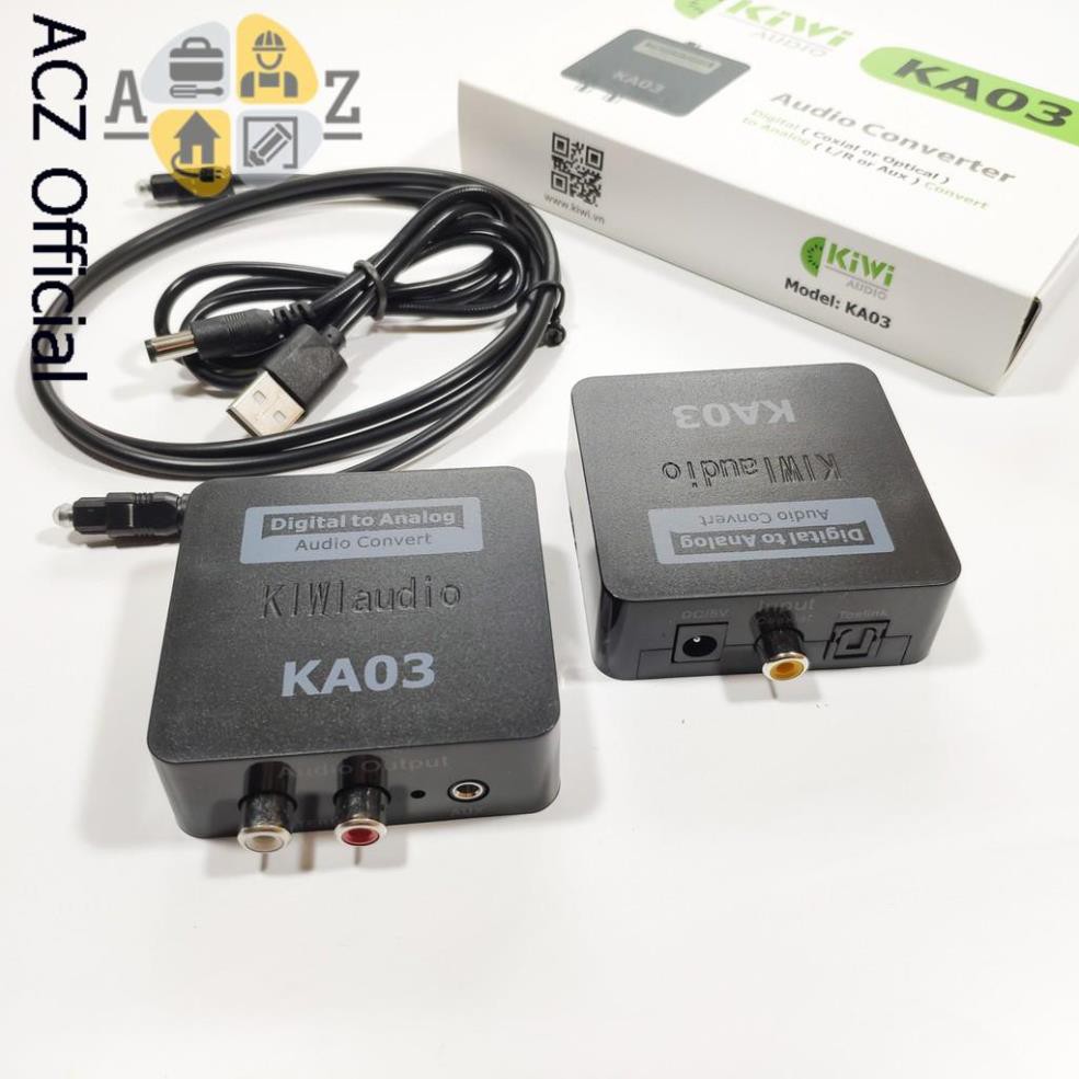 Bộ chuyển đổi âm thanh quang học optical sang AV ra audio KIWI KA03 - BH 12 tháng