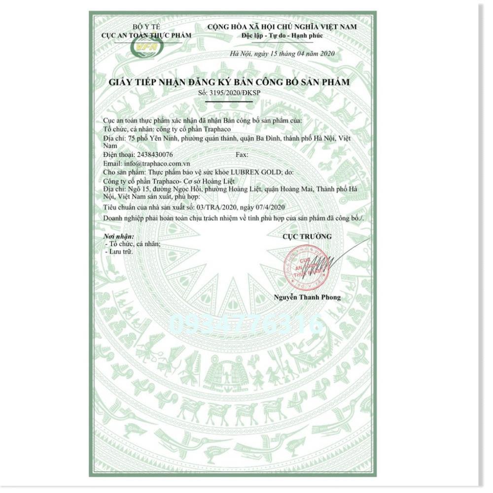 ✅ LUBREX GOLD SẢN PHẨM BỔ KHỚP, TÁI TẠO XƯƠNG KHỚP CỦA TRAPHACO