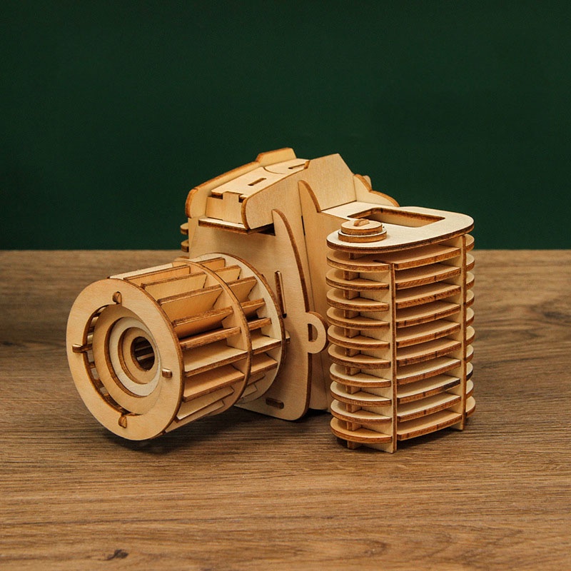 Đồ chơi lắp ráp gỗ 3D Mô hinh máy ảnh Nikon
