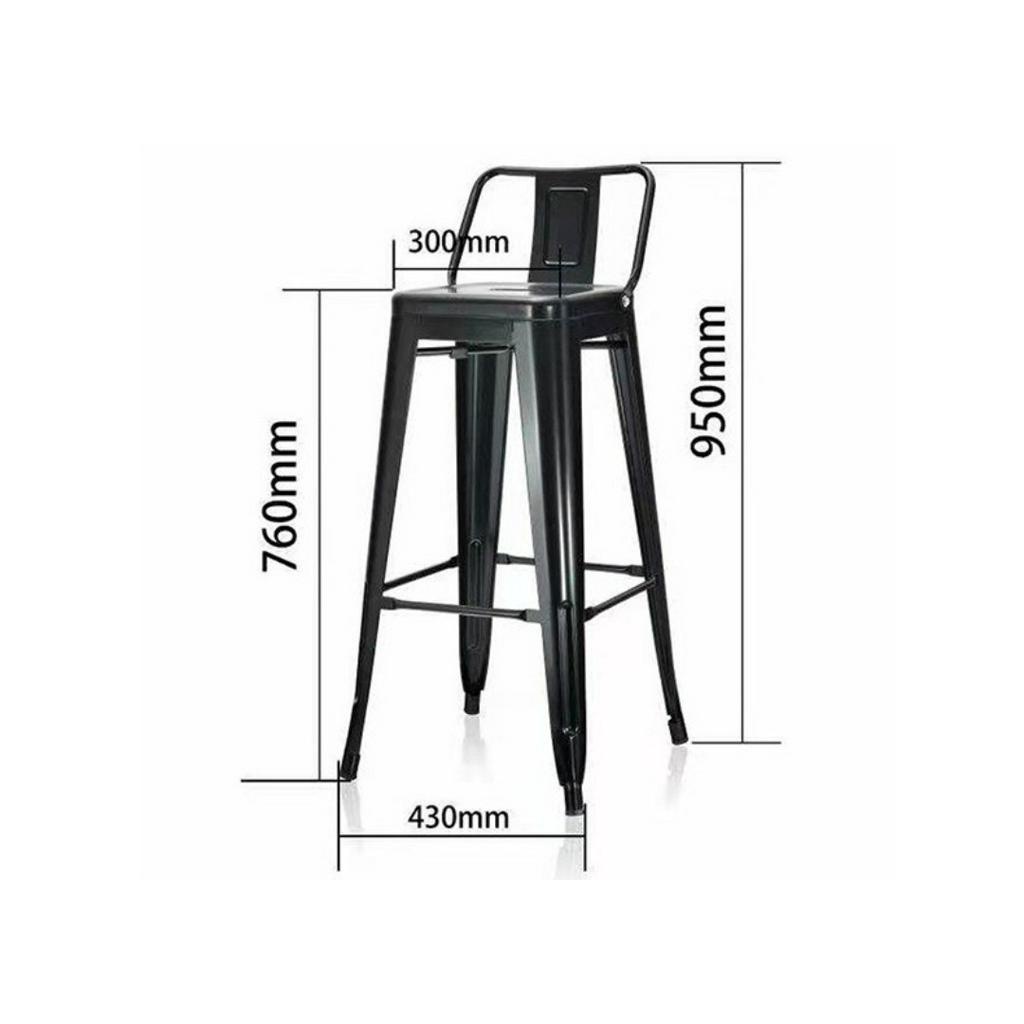 Ghế Bar Tolix Có Tựa Nhập Khẩu Nhiều Màu Sắc