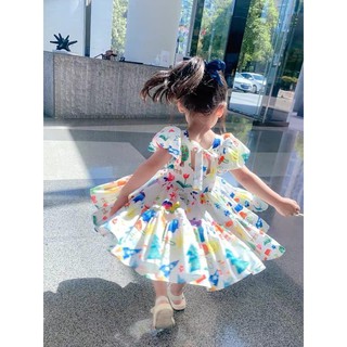 Đầm tranh phong cảnh cho bé gái (10-30kg)