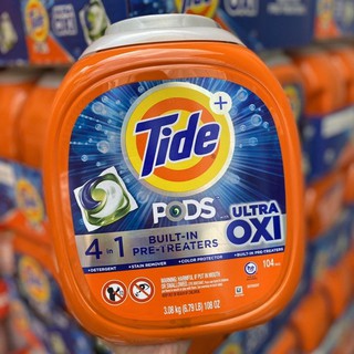 Viên Giặt Tide Pods Ultra Oxi 104 Viên 3.08kg - Mỹ