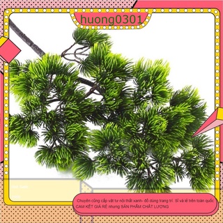 Ảnh thật-Cành tùng giả, cành thông làm cây trang trí,cụm lá tùng la hán làm cây bonsai,decor tiểu cảnh 2 mẫu