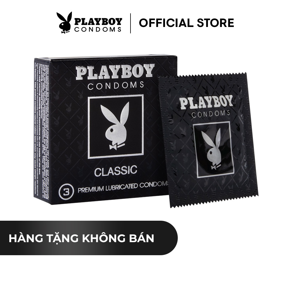 [Hàng tặng không bán] Bao cao su PLAYBOY Classic hộp 3 cái 12g/hộp