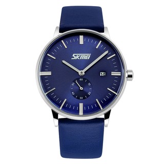 Đồng hồ nam dây da Skmei 9083 màu xanh