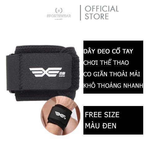 Băng cổ tay tập gym thể thao cao cấp v5 Sportswear Concept dây đeo dài đàn hồi chống trượt khô thoáng không bí hơi