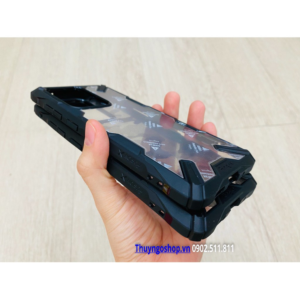 Samsung S20 Ultra / S20 Plus - Ốp lưng Ringke Fusion X - Camo - Smoke Black - Clear