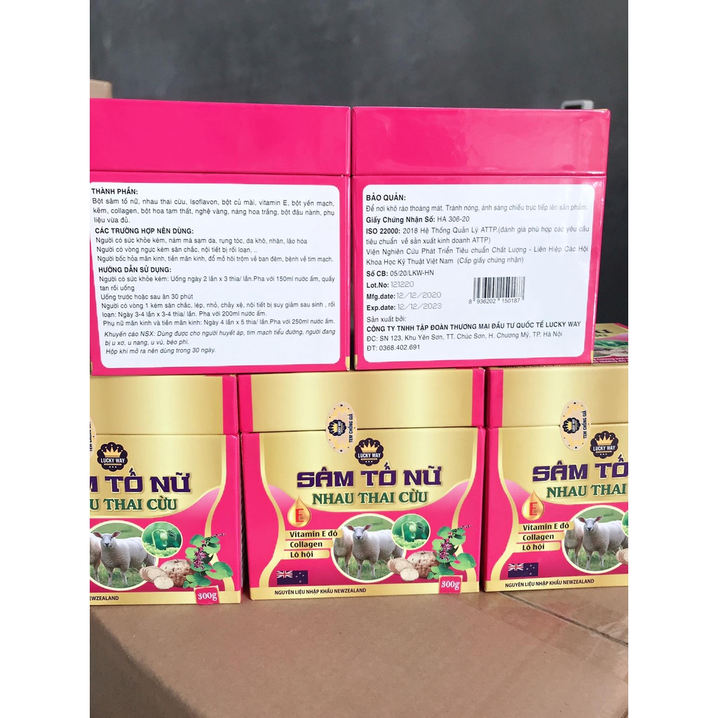Sâm Tố Nữ Nhau Thai Cừu Bổ Sung Estrogen Tự Nhiên, Giúp Cân Bằng Nội Tiết Tố, Chống Khô Âm Đạo, Rụng Tóc, Đẹp Da - 500g