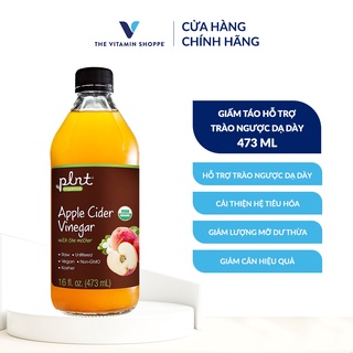 Giấm táo hỗ trợ trào ngược dạ dày PLNT Apple Cider Vinegar 473ml