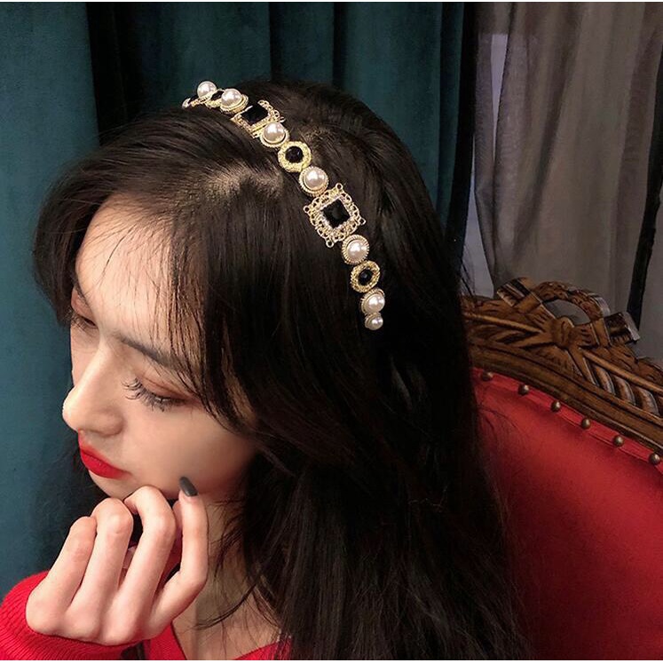 Băng Đô Cài Tóc Đính Đá Nổi Bật Quý Phái Cho Nữ Dobi BĐ4