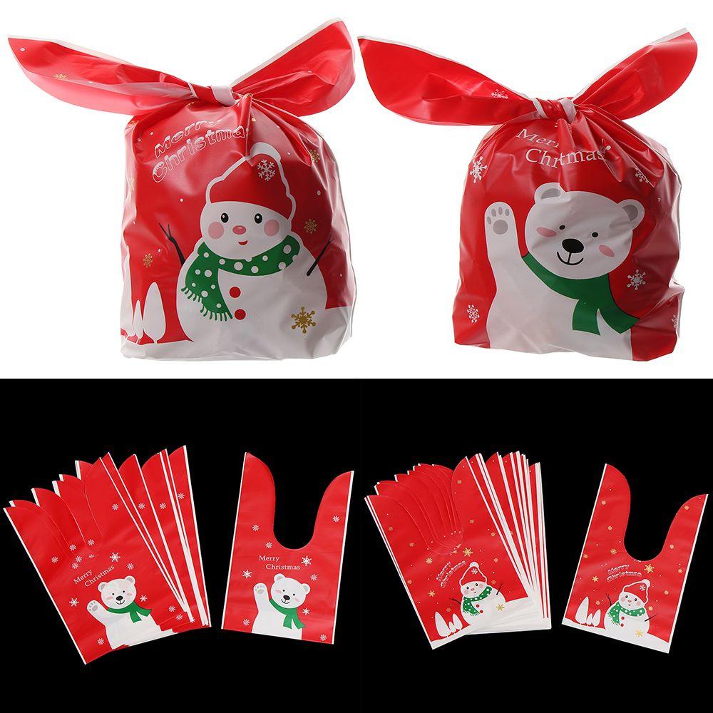 CHOOKEY Túi Đựng Bánh Quy Hình Thỏ / Gấu / Người Tuyết Dùng Trang Trí Tiệc Giáng Sinh