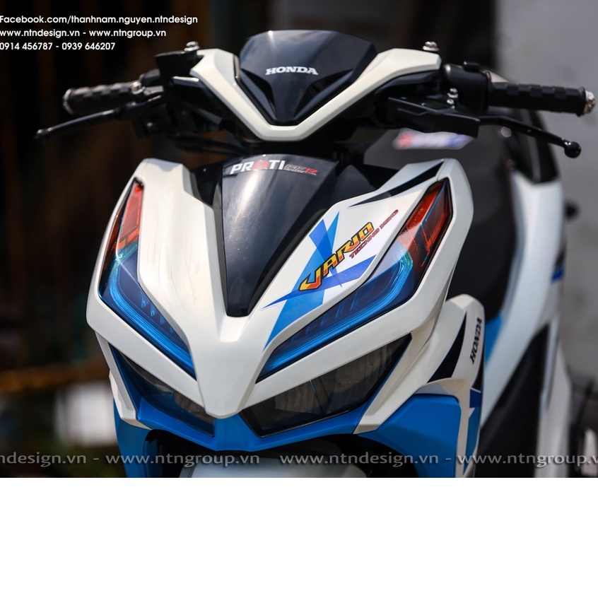 Tem rời Vario Trắng xanh in trong , tem 3 lớp cao cấp không bay màu