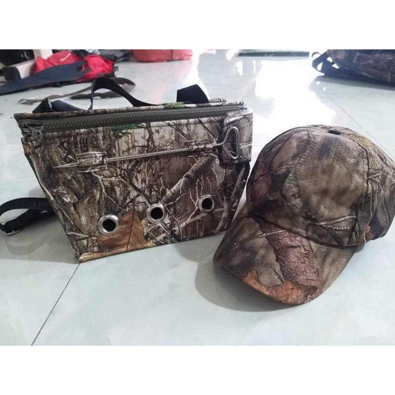 Túi gà mồi+ mũ tàn hình