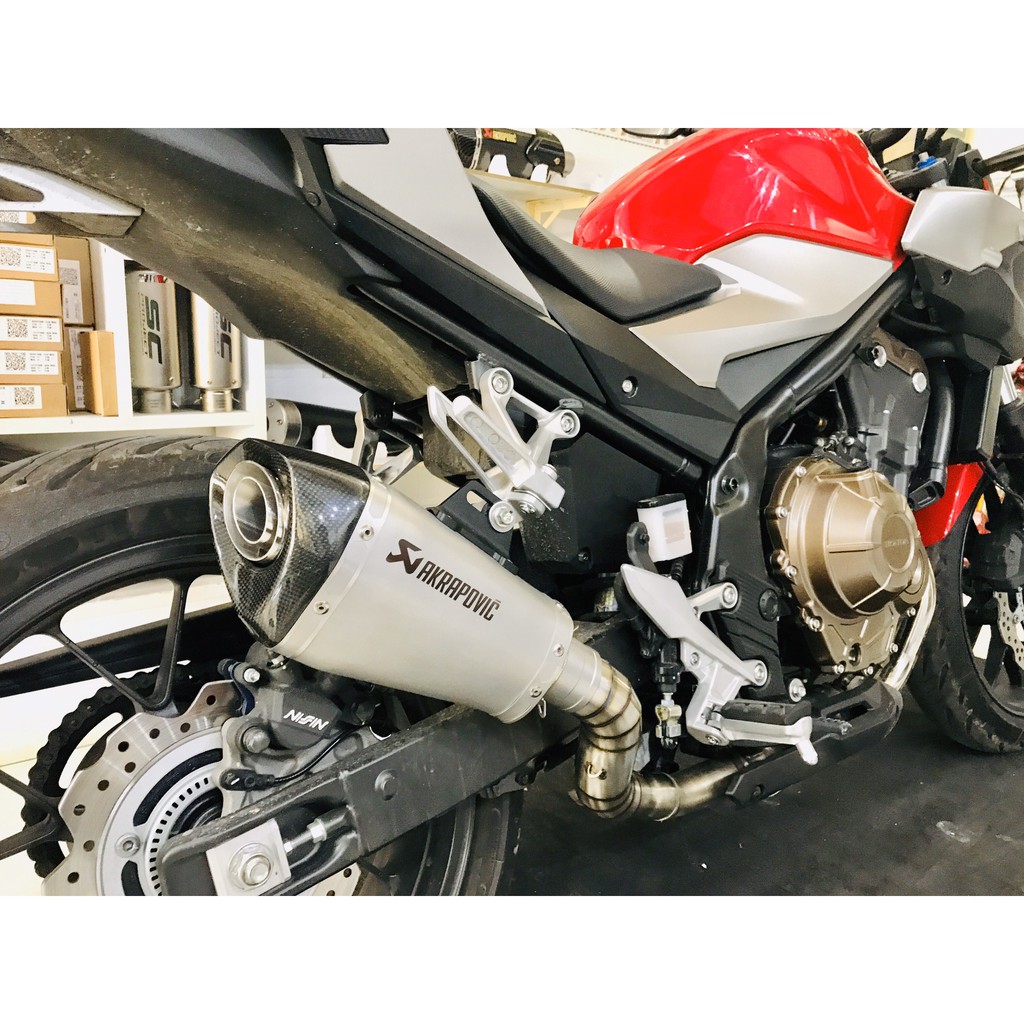 Cổ pô CB500F, 500X, CBR500 Slip on inox 304