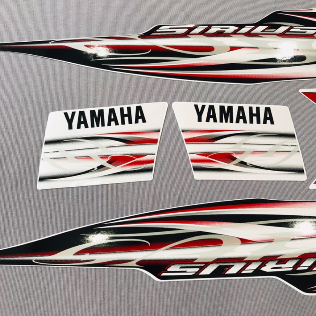 Trọn bộ tem rời dán xe máy Yamaha Sirius 2013 màu trắng