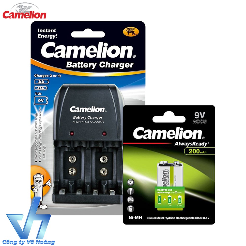 Bộ sạc pin Camelion 0904 kèm 1 pin sạc Camelion 9V