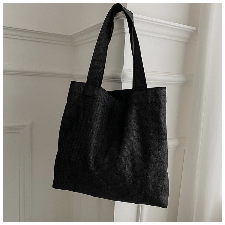 Túi Xách Vải Denim Đeo Vai Sức Chứa Lớn Màu Sắc Đơn Giản Thời Trang Retro Cho Nữ