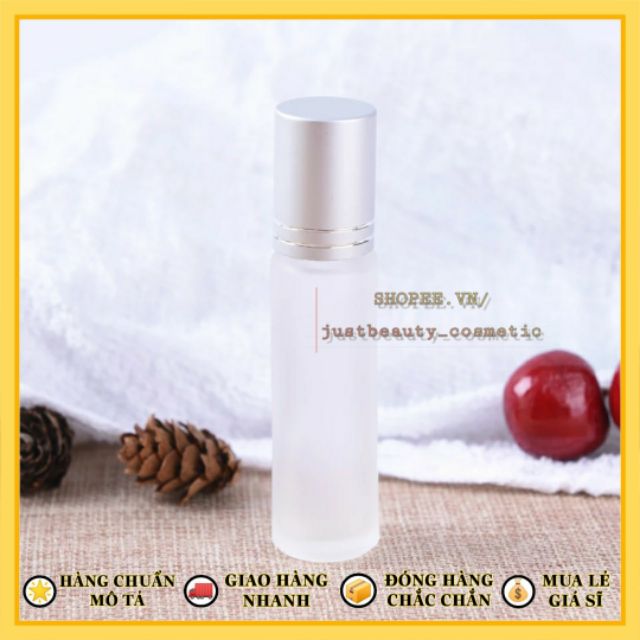 CHAI BI LĂN 10ML THỦY TINH NÂU TRONG SUỐT 🍀 VỎ LỌ BI LĂN TINH DẦU đầu thủy tinh/đầu sắt