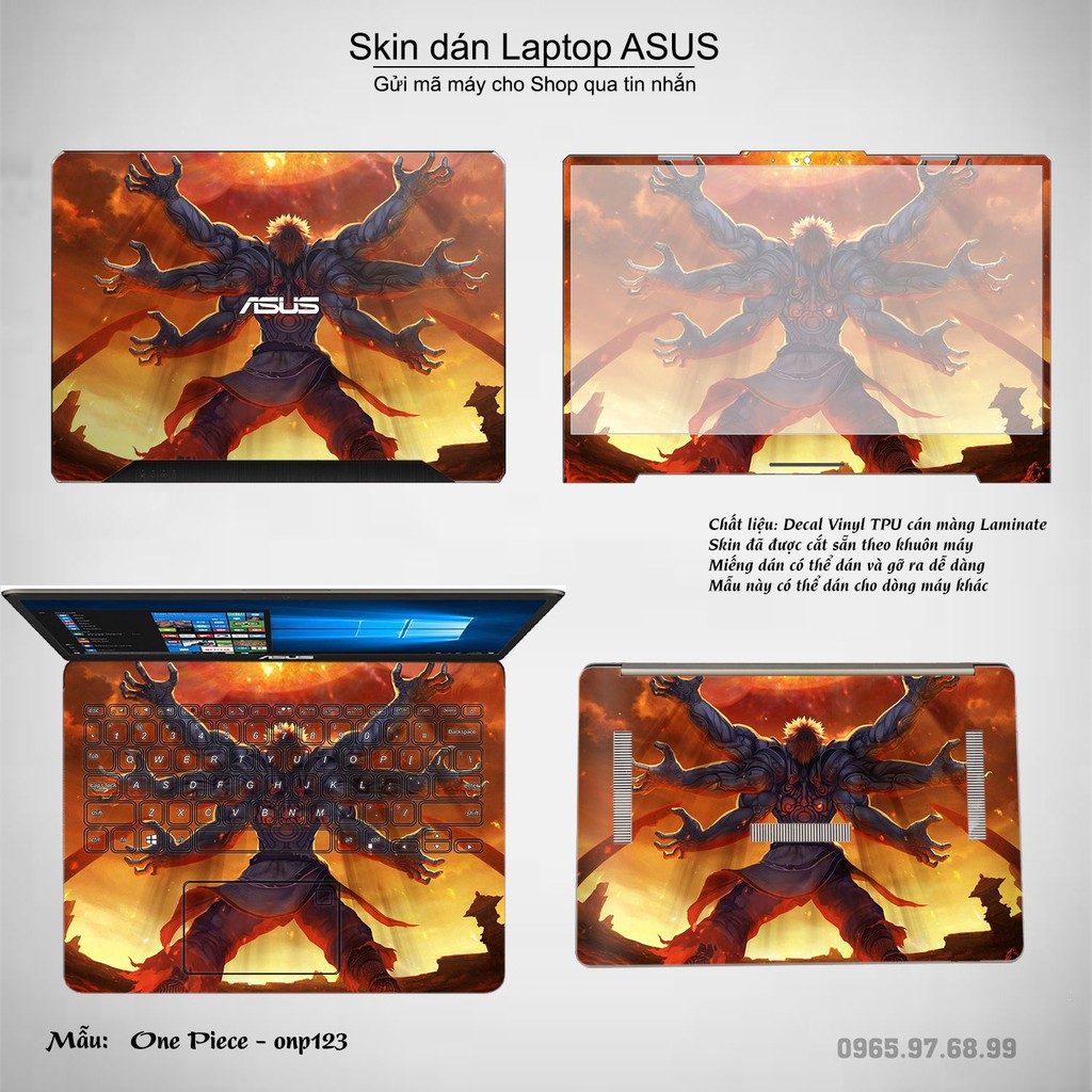 Skin dán Laptop Asus in hình One Piece _nhiều mẫu 14 (inbox mã máy cho Shop)