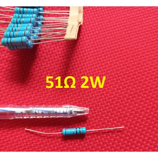 Điện Trở 2W  0.47ôm 0.68ôm 1r 4.7ôm 10ôm 22ôm 33ôm 51r 100r 150ohm 220ohm 330r 470ôm 560ôm 680r