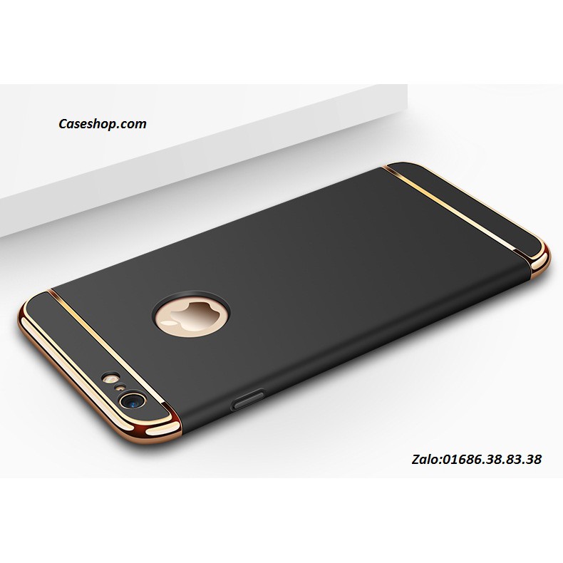 ốp 3 mảnh bóng đầu iphone 6/6s (đen)