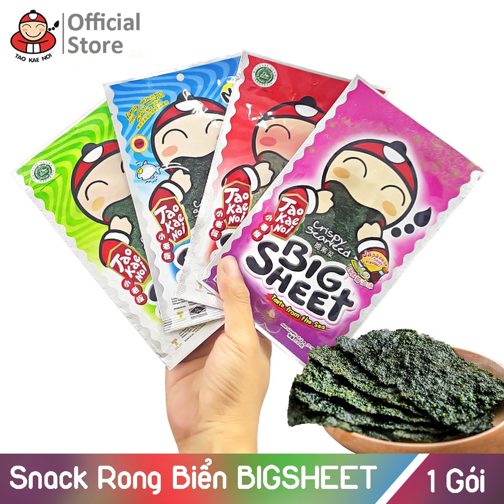 Snack Rong Biển BIGSHEET Taokaenoi - - gói 4g