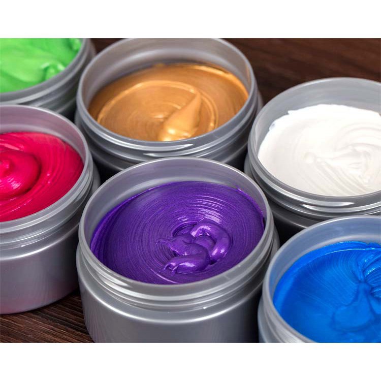 Sáp Vuốt Nhuộm Tóc Đổi Màu Tạm Thời ASH Mud 8 Màu 100ml Chính Hãng-