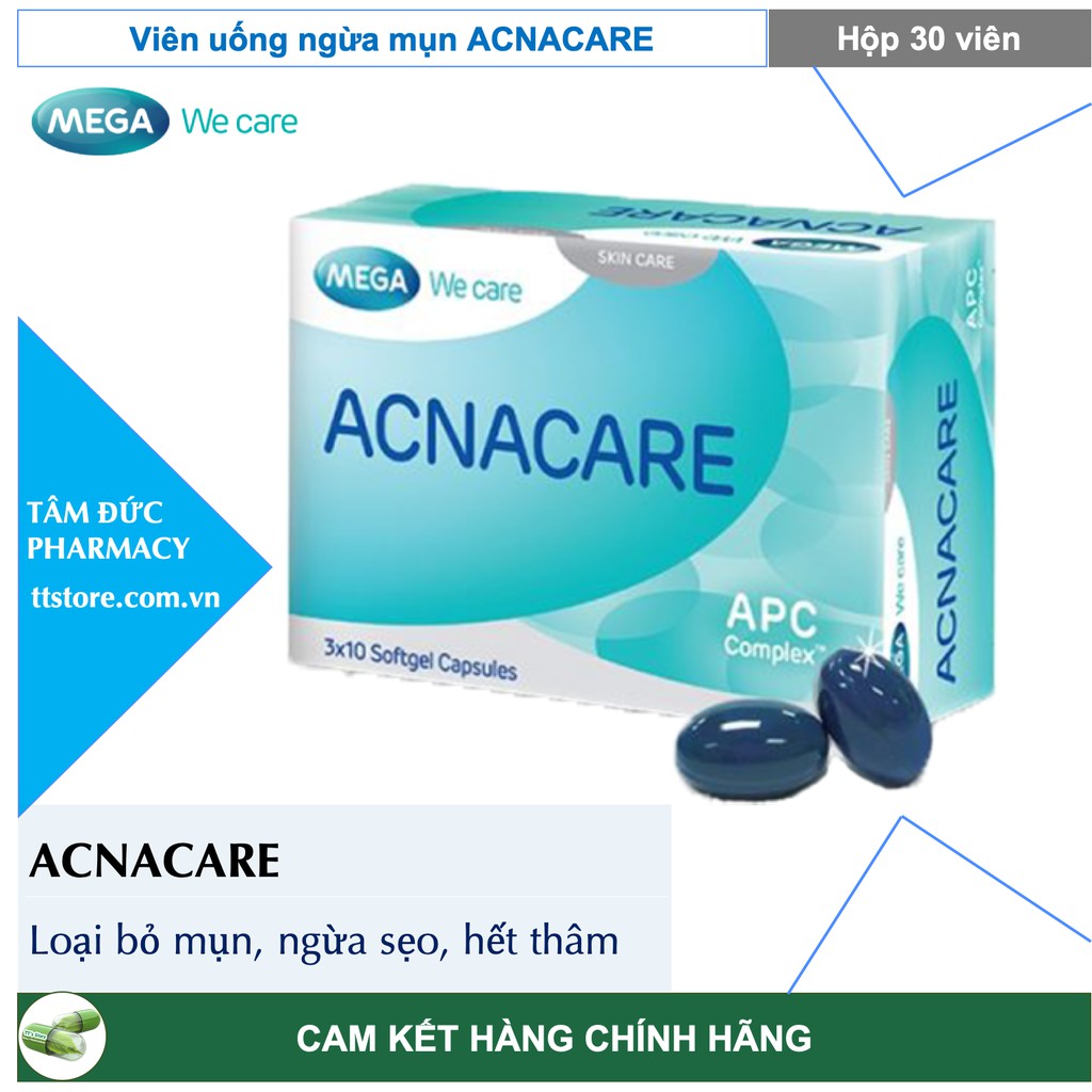 [Chính Hãng] Viên uống ACNACARE [Hộp 30 viên] -  Sạch mụn, Hết thâm Acna care!!!
