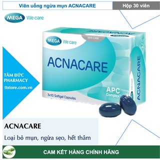 ACNACARE [Hộp 30 viên] -  Viên uống Sạch mụn, Hết thâm Acna care Mega we care