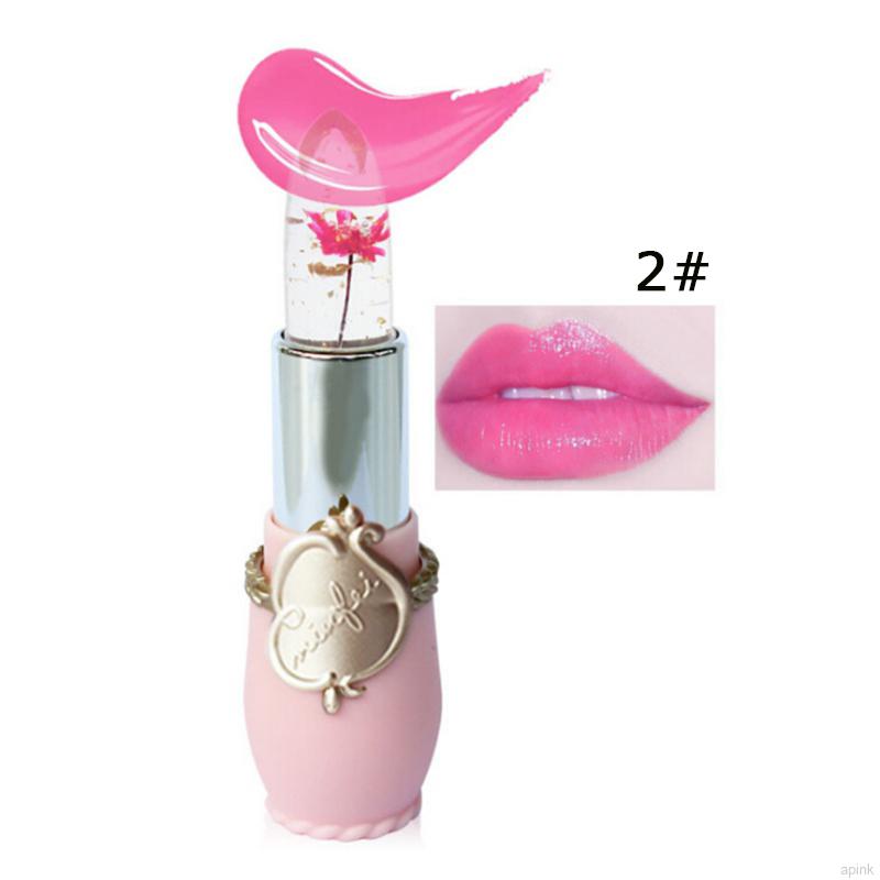 [Hàng mới về] Son dưỡng môi dạng thạch có hoa khô và lá vàng làm mịn mờ đường viên môi thay đổi màu son theo nhiệt độ