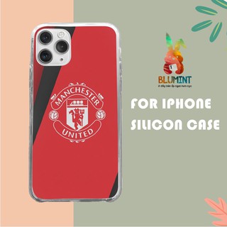 Ốp lưng iphone silicon chống bẩn đội bóng Manchester United đỏ đen cho Ip 5 đến 11 12 Pro Max BLUMAN0082